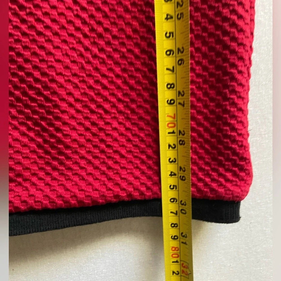 Zara Trafaluc textured red  black dress Sz XS - Picture 7 of 8